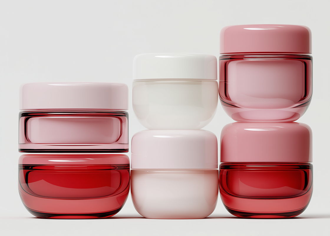 Stacked cosmetic product jars